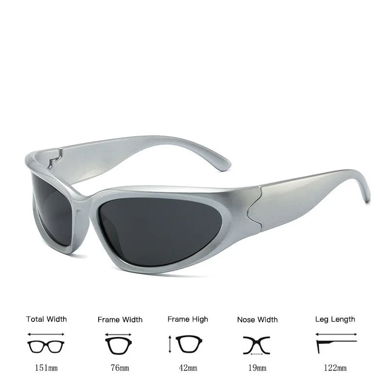 Wrap-Around Punk Vintage Sunglasses – Unisex Retro Sport Fashion Eyewear