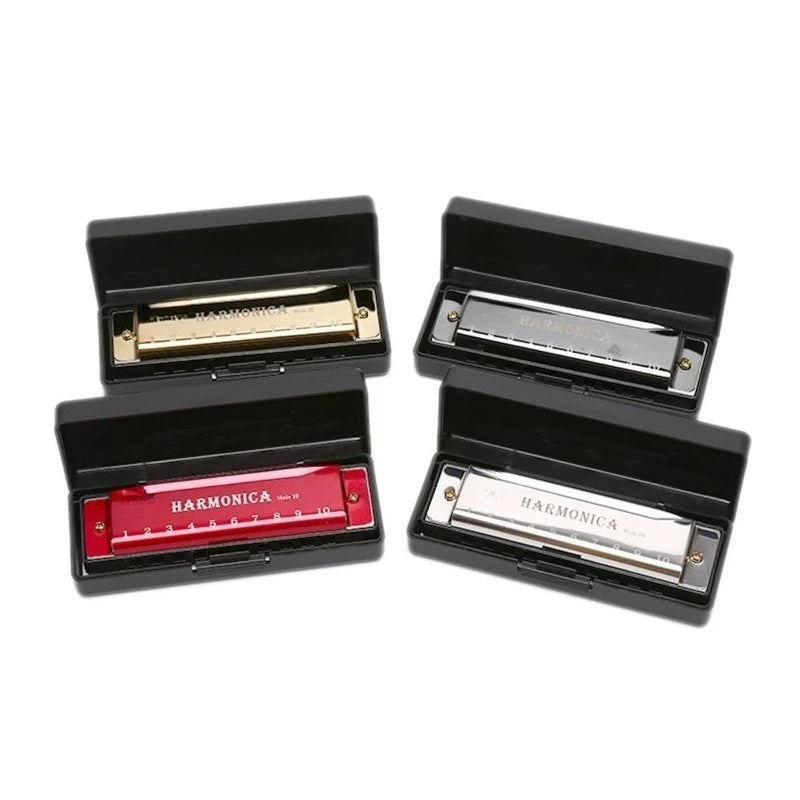 Student 10-hole harmonica in C with carry case, view 4