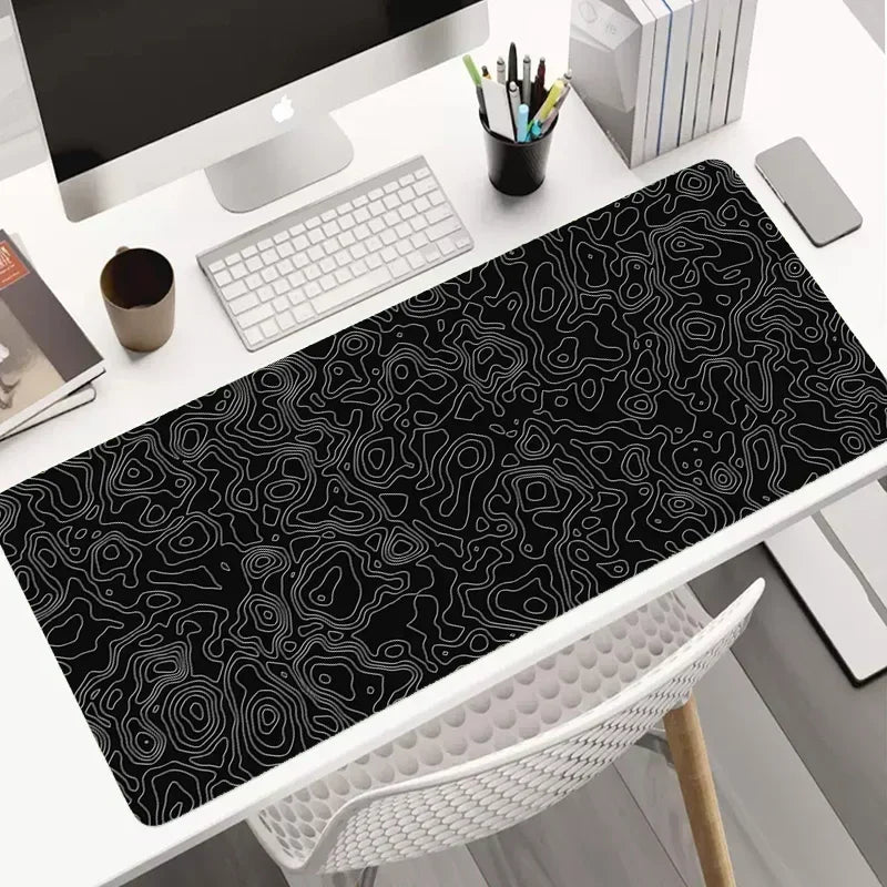 Large Gaming Mouse Pad 900 x 400 mm (35.4 x 15.7 in) XL Extended Non-Slip Rubber Base Stitched Edge – Abstract Desk Mat