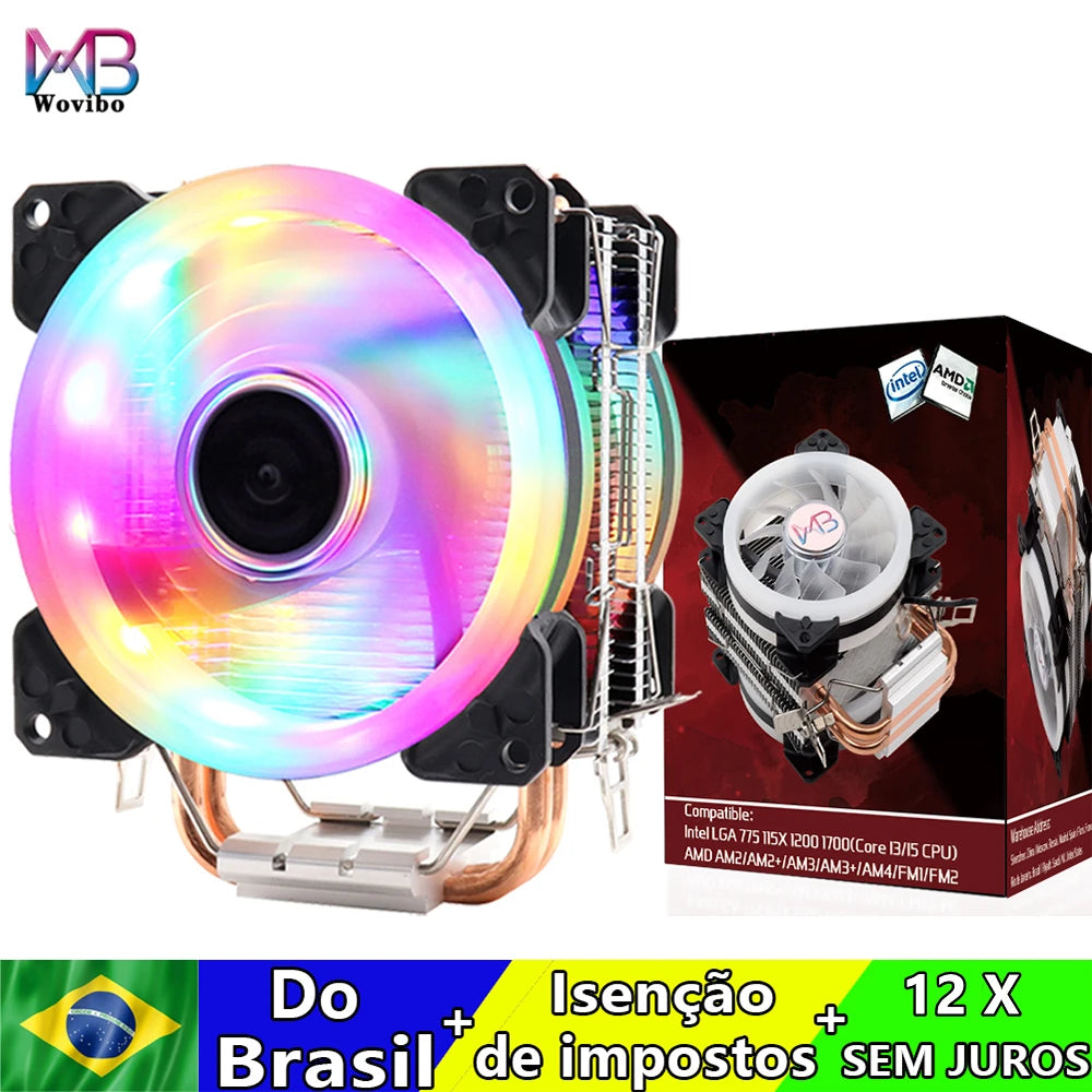 90mm CPU Tower Cooler 4-Pin PWM – 2 Heatpipe Quiet Fan for Intel LGA 1150/1151/1155/1200/1700/2011 & AMD AM4/AM5