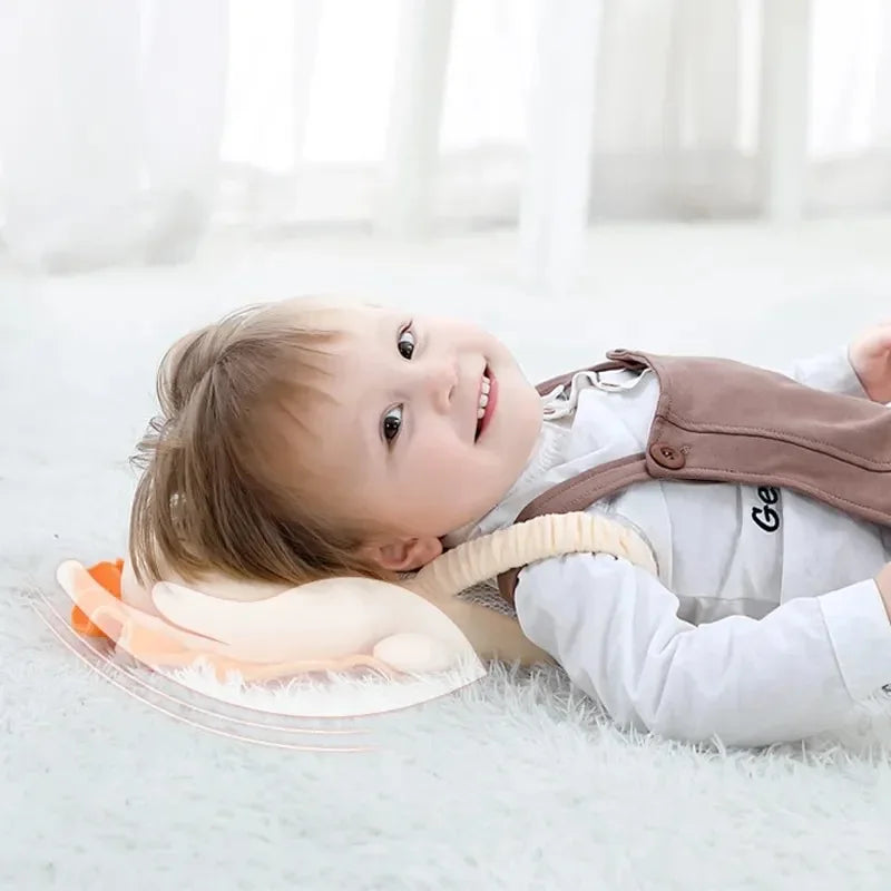 Toddler Head Protector Backpack Pillow 1-3T Soft PP Cotton Safety Cushion with Adjustable Straps Cartoon Design