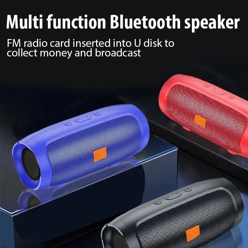 Portable Bluetooth Subwoofer Speaker — Wireless Outdoor Stereo with FM Radio, TF Card & USB, Bluetooth 5.0, Rechargeable, 3D Surround