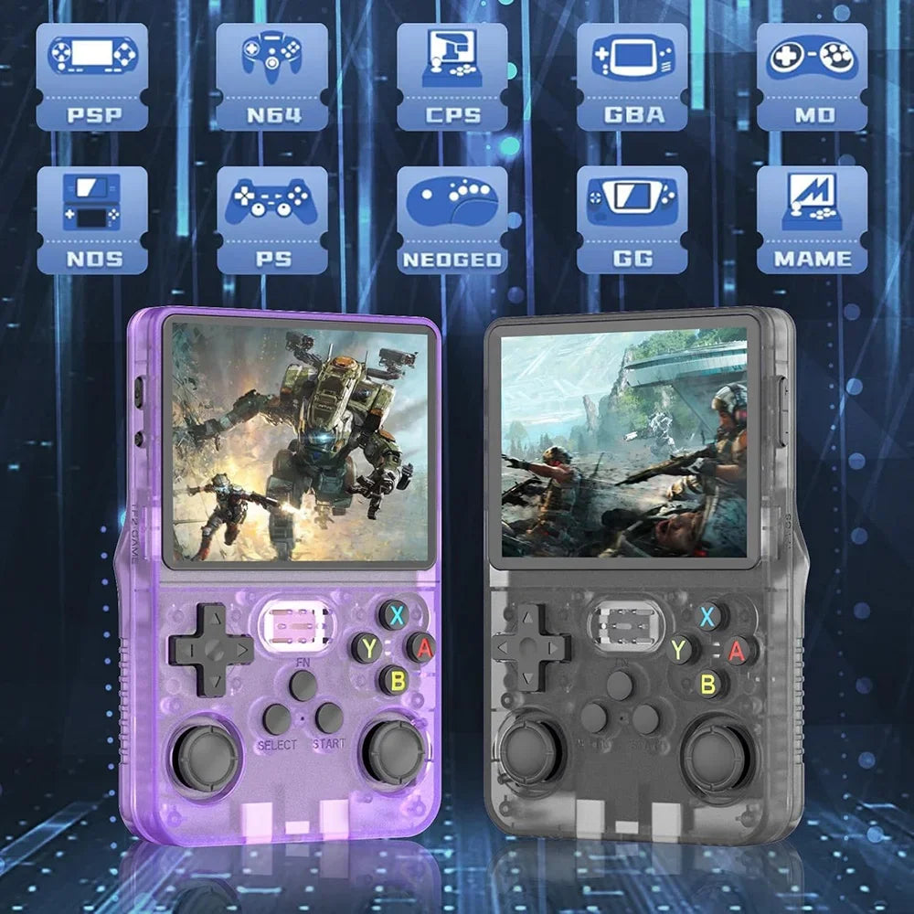 Classic Retro Handheld Game Console with ARKOS System — 3.5-Inch (8.9 cm) IPS, 15,000+ Games, 64-bit Linux, Portable Kids Gift