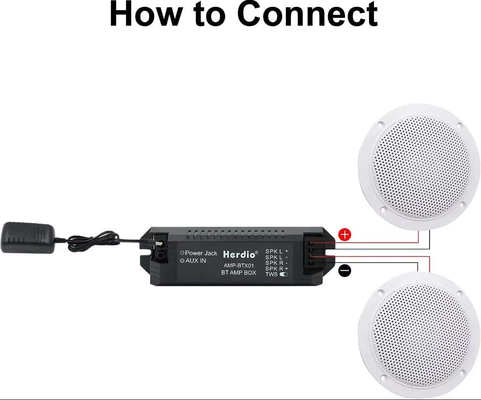 4-Inch 160W Waterproof Bluetooth In-Ceiling Speaker with Built-In Class D Amplifier – Marine/Outdoor