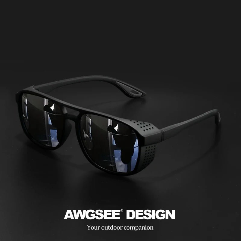 Men's Polarized Riding Sunglasses – Square Polycarbonate Frame for Outdoor Sports & Casual Wear