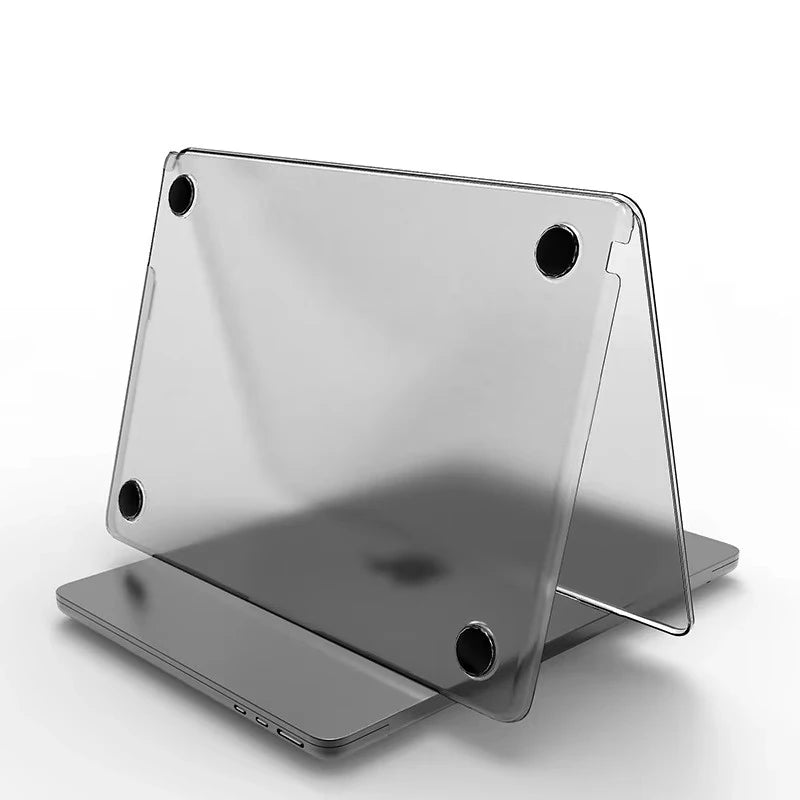 Clear Hard Shell Laptop Case & Sleeve for MacBook Air 13/13.3/13.6, Pro 13 and Air 15 - Transparent PC Cover with Nylon Sleeve
