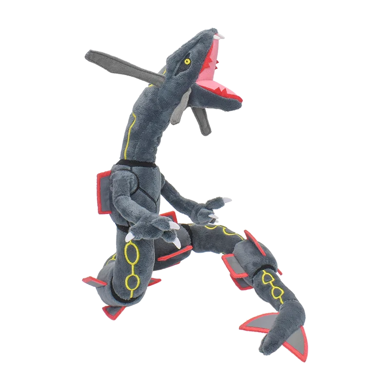Shiny Rayquaza Plush Toy - Soft Black 12 in (30 cm) Stuffed Collectible Plushie Gift