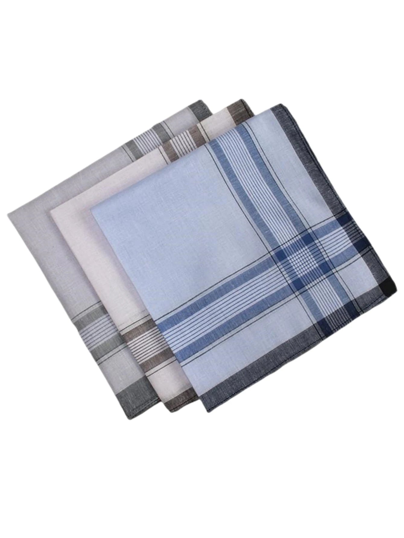 Vintage Satin Cotton Handkerchiefs 38cm (15in) – 9-Pack Thin Soft Breathable Handkerchiefs, Gift for Parents