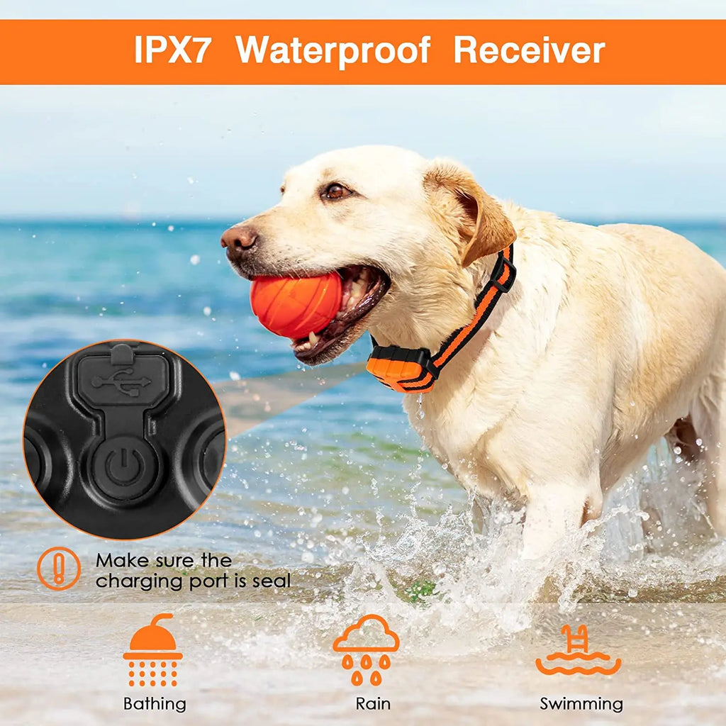 Waterproof Remote Dog Training Collar – 500m Range Rechargeable with Shock, Vibration & Tone, Adjustable 14–27 in (35–69 cm)