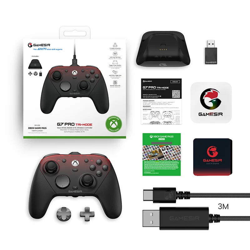Wired Xbox-Compatible Gaming Controller with Charging Dock for Xbox Series X/S, Xbox One, PC, Android, Steam