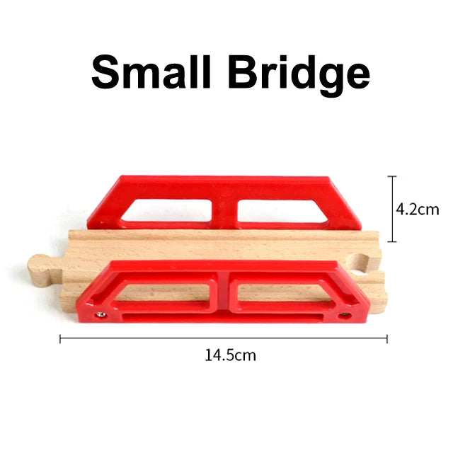 1-Piece Wooden Train Track Accessory – Compatible Railway Piece for Kids Wooden Train Sets, Educational Toy