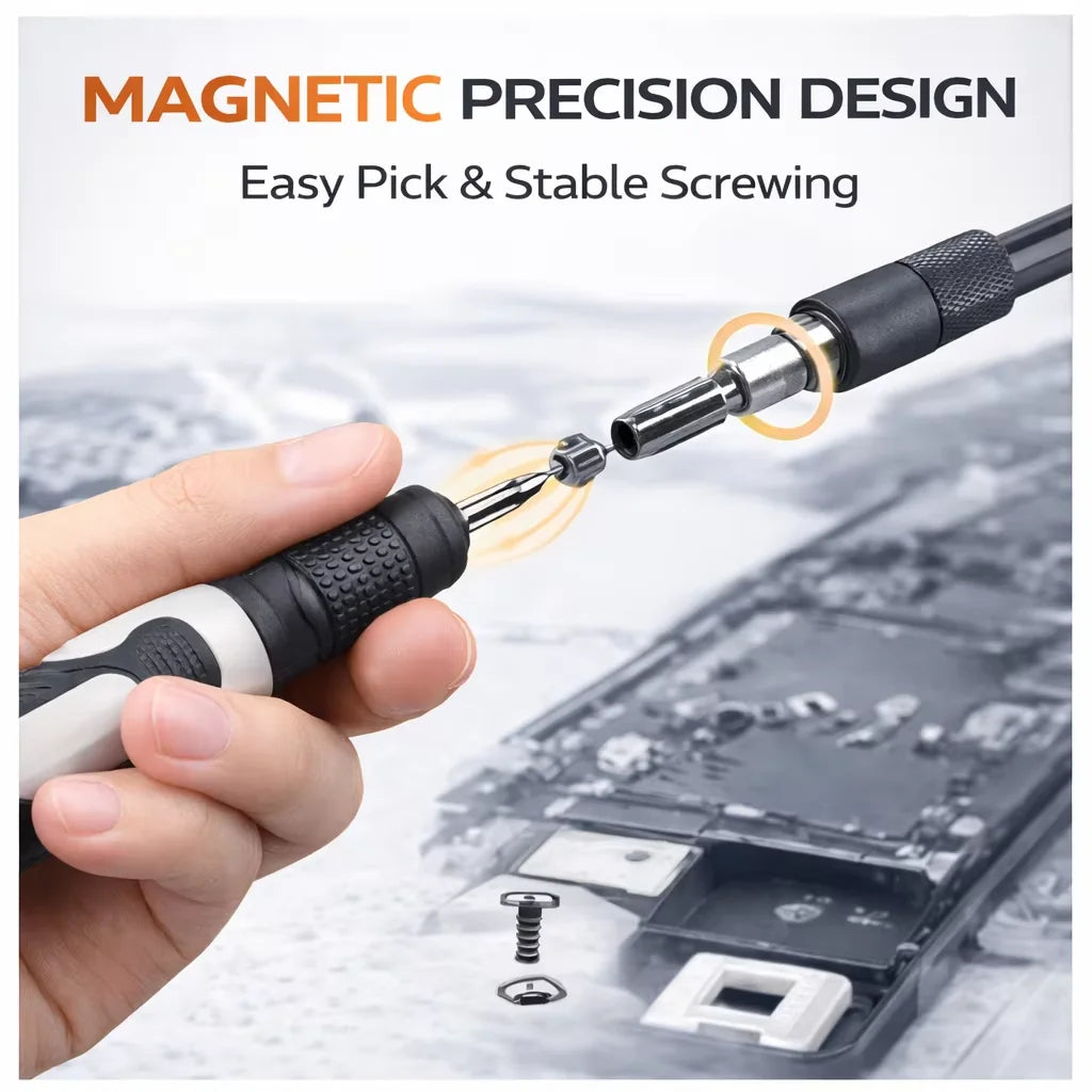 Magnetic 115-in-1 Precision Screwdriver Kit for Phone, Laptop & PC Repairs — Professional Nut Driver & Electronics Tool Set