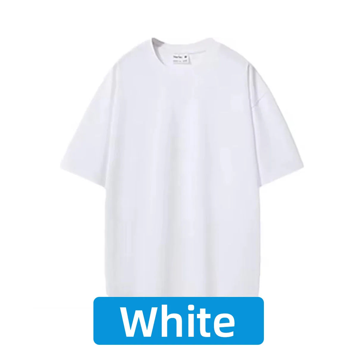 Unisex 100% Cotton Round Neck Short Sleeve T-Shirt - Casual Loose Fit Summer Tee