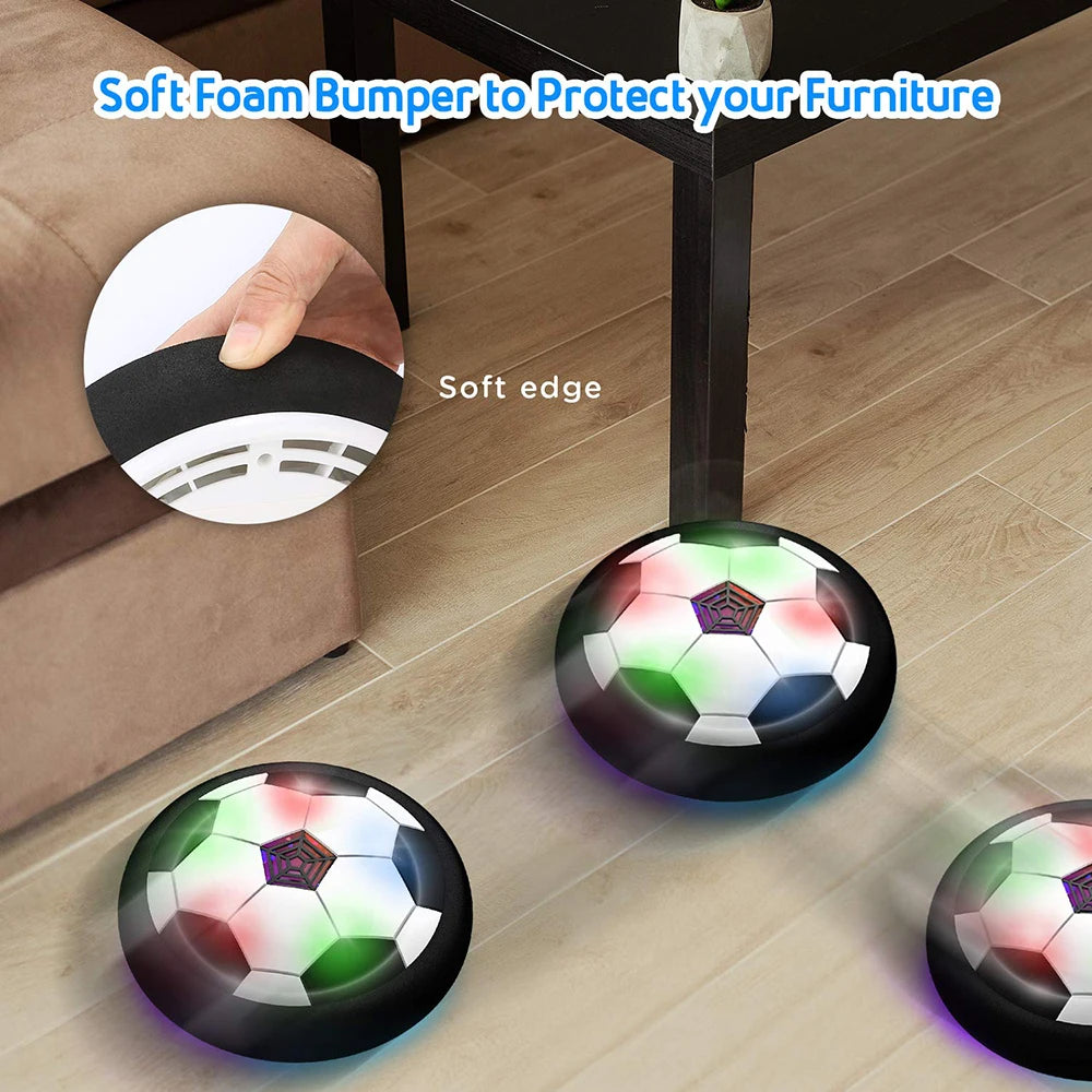 LED Hover Soccer Ball 7.1 in (18 cm) Air-Powered Indoor/Outdoor Training Toy for Kids, Birthday Gift