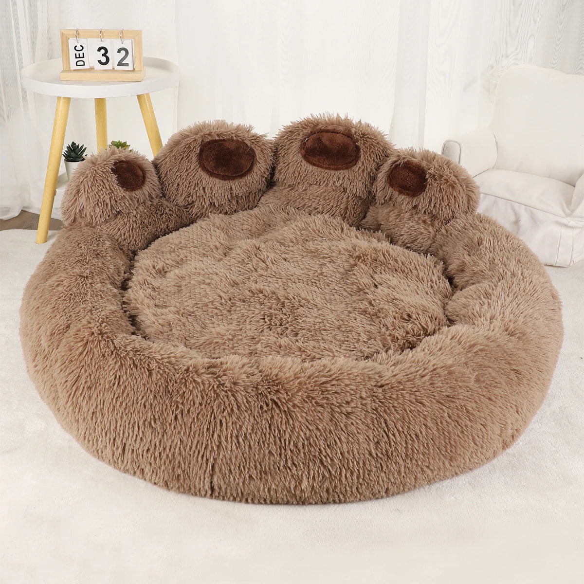 Fluffy Winter Pet Bed Large Plush Dog & Cat Sofa Bed Kennel Mat Cozy Puppy Basket