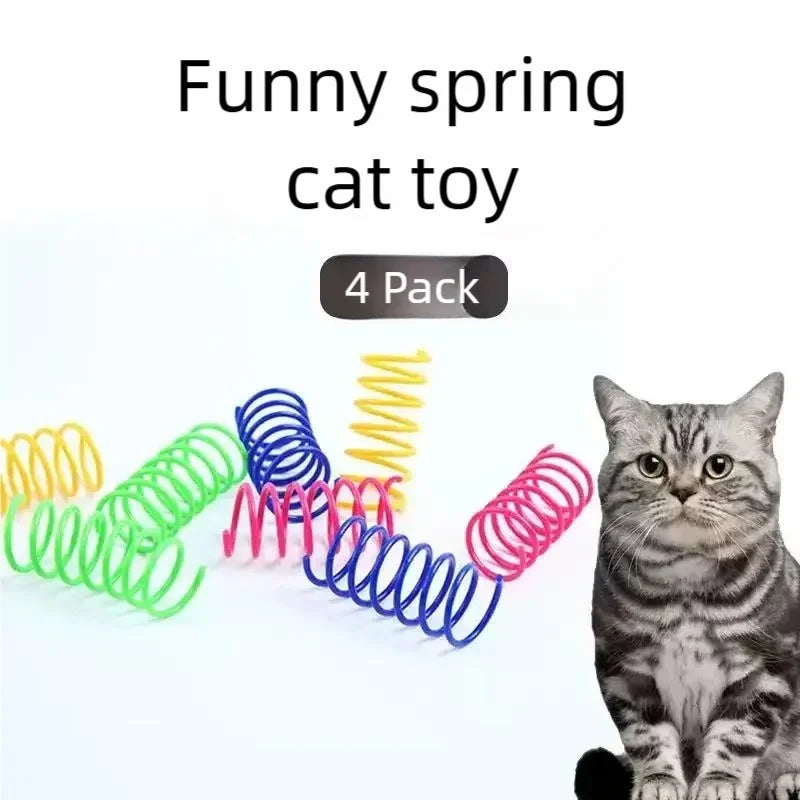 Colorful Spiral Coil Cat Spring Toy – Durable Interactive Chew & Chase Toy for Kittens & Cats