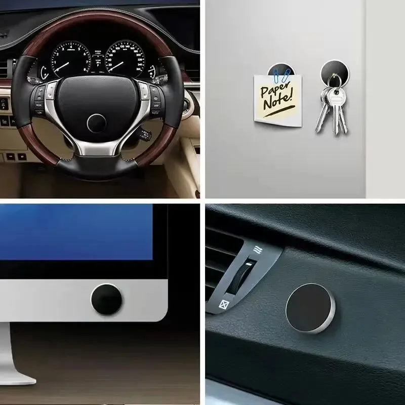 Universal Magnetic Car Phone Holder - Dashboard & Windshield Mount with Adhesive Base for iPhone Samsung Xiaomi Huawei GPS