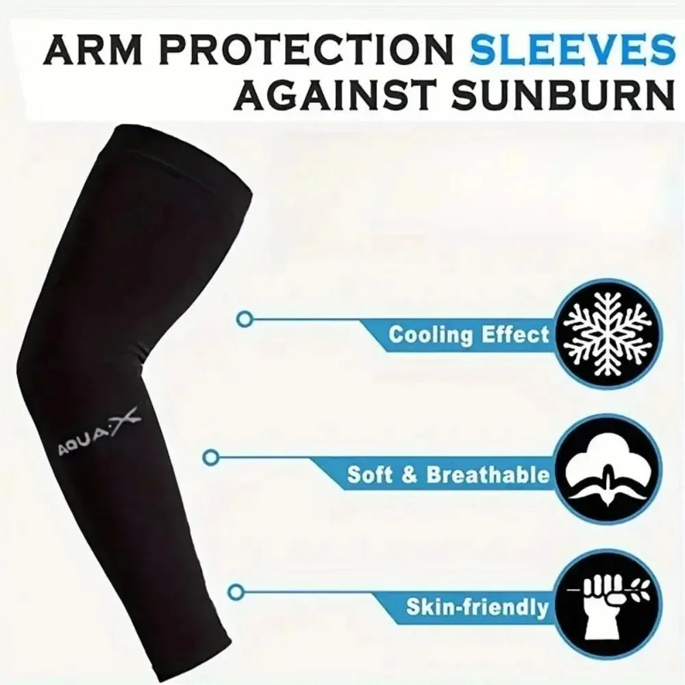 3-Pack UPF 50+ Ice Silk Arm Sleeves, Breathable UV Sun Protection for Driving, Cycling, Sports & Hiking