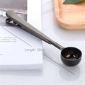 2-in-1 Stainless Steel Coffee Scoop with Sealing Clip - Measuring Spoon for Coffee, Tea & Powder