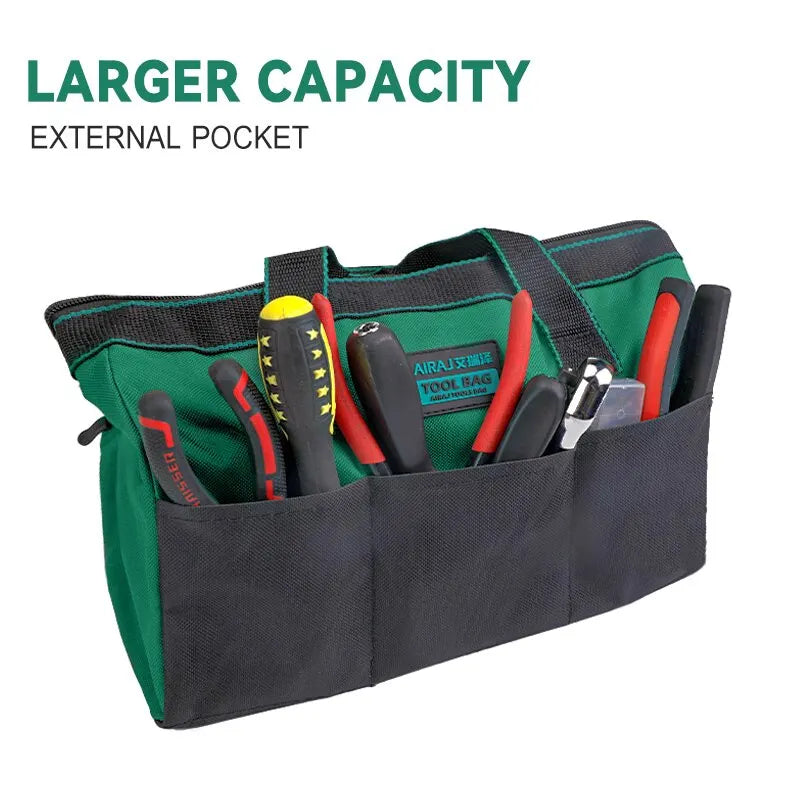 13-Inch Electrician Tool Bag – Multifunctional Oxford Cloth Portable Handheld Tool Organizer (31 x 21 x 17 cm / 12.2 x 8.3 x 6.7 in)