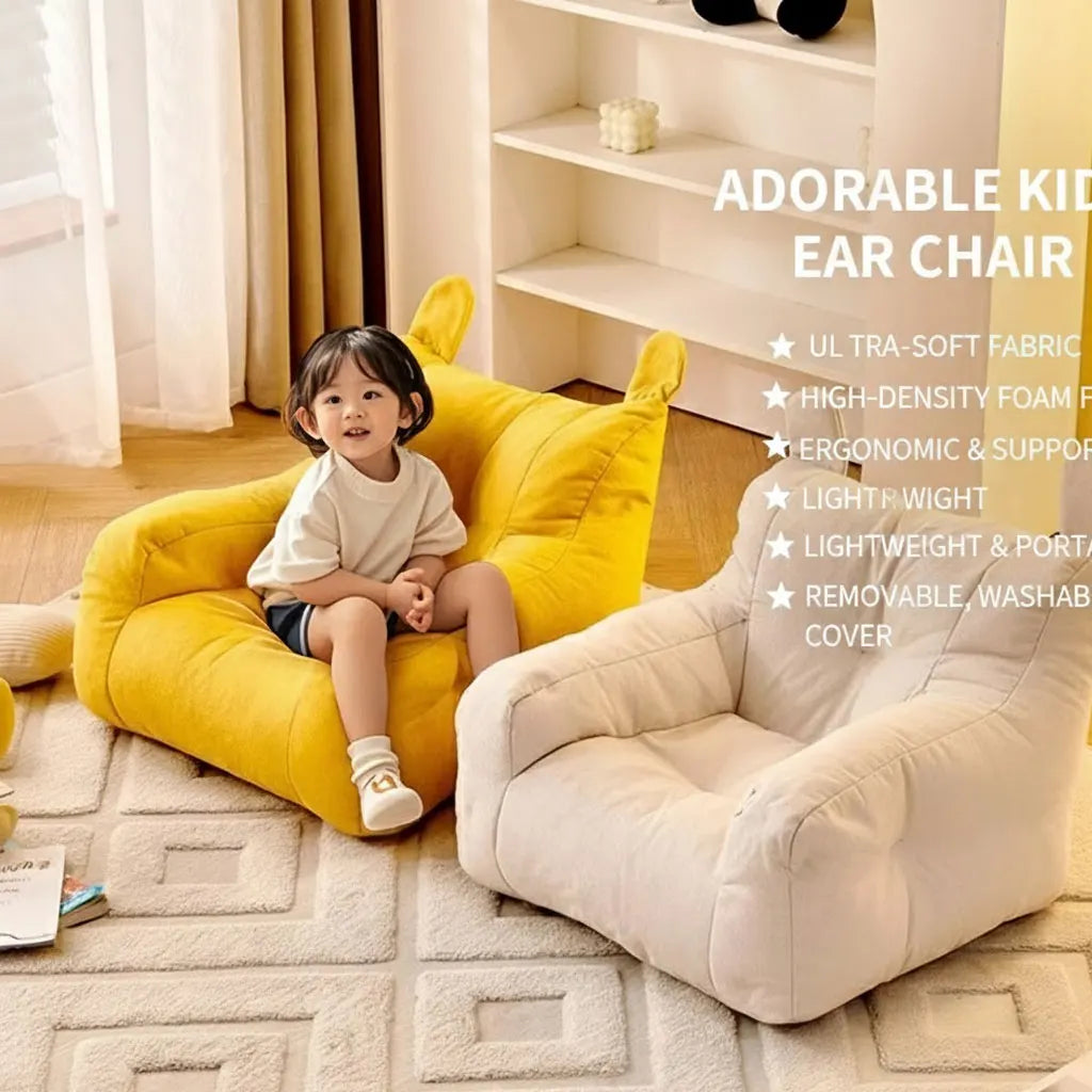 Toddler Armchair Upholstered Kids Sofa Chair for Boys & Girls, Single-Seat Mini Couch for Playroom with Lightweight Washable Cover