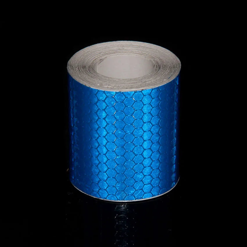 5cm x 3m (2 in x 9.8 ft) Reflective Self-Adhesive PVC Tape — Waterproof High-Visibility Warning Strip for Car, Bicycle & Motorcycle Helmet