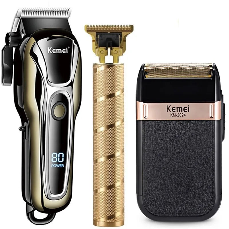 Cordless Electric Hair Trimmer – Professional Rechargeable Beard & Hair Clipper for Men