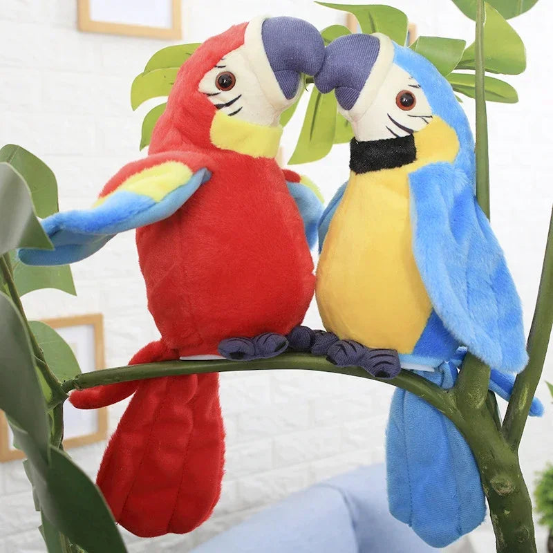 Talking Macaw Parrot Plush Toy – Record & Repeat Animated Talking Bird for Kids