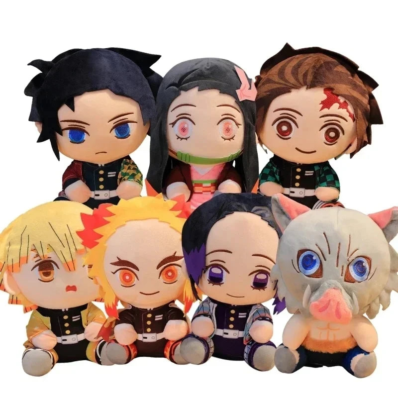 Demon Slayer 20cm (7.9 in) Plush Dolls - Anime Kimetsu No Yaiba Tanjirou Nezuko Zenitsu Kyojuro Soft Stuffed Toys for Kids & Collectors