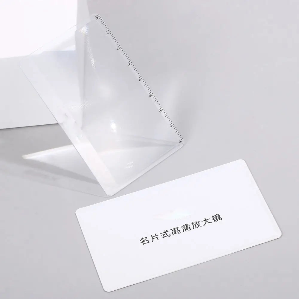 Card-Size 3X Fresnel Magnifier Sheet with Scale, Ultra-Thin Wallet Magnifying Lens for Reading, Maps and Outdoor Ignition