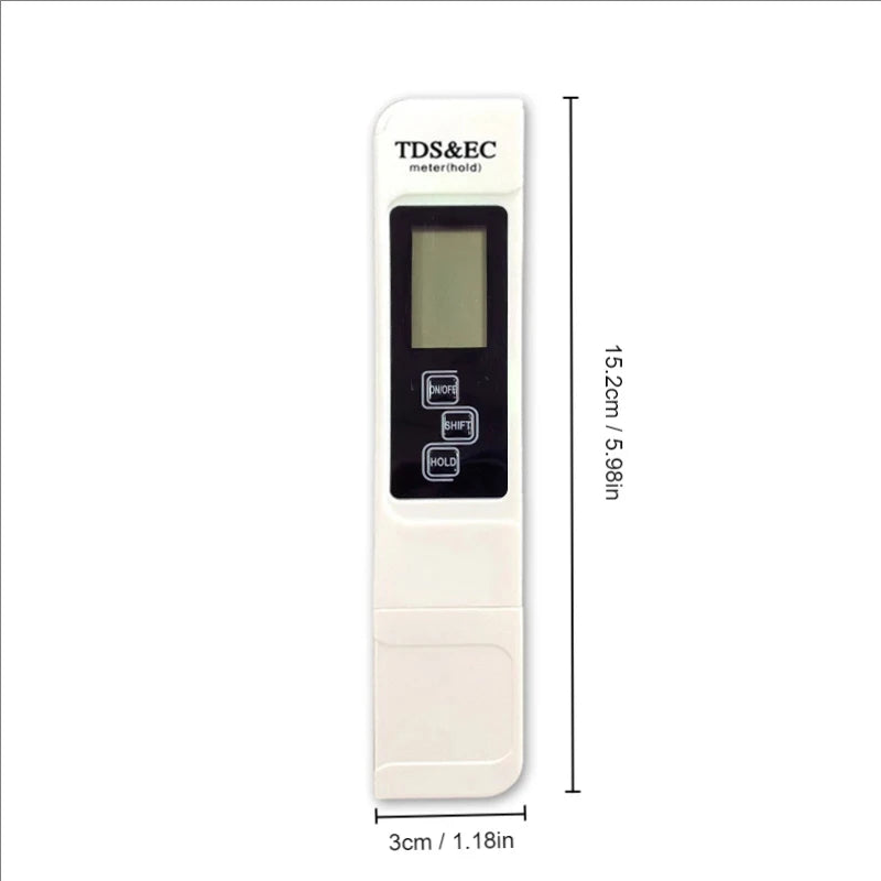 Handheld TDS Water Tester – Digital High-Precision Water Quality Meter with Large LCD, Portable for Tap & Purified Water