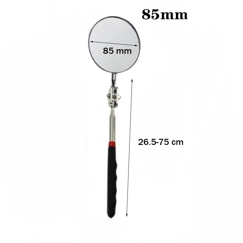 360° Telescoping Inspection Mirror with LED Light & Magnetic Tip, Extendable 9.5–28.7 in (24–73 cm) Mechanic Repair Tool