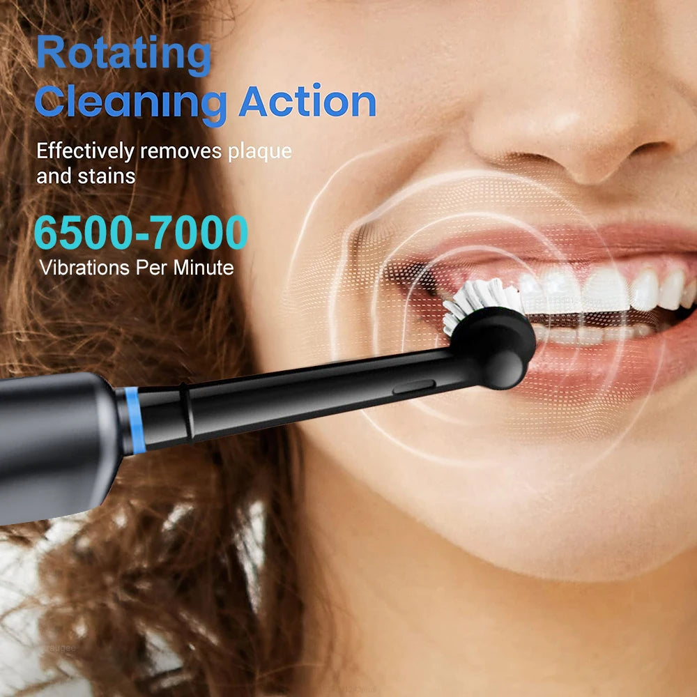 Rechargeable Rotating Electric Toothbrush for Adults – 8 Soft Brush Heads, 5 Modes, 600mAh, IP67 Waterproof