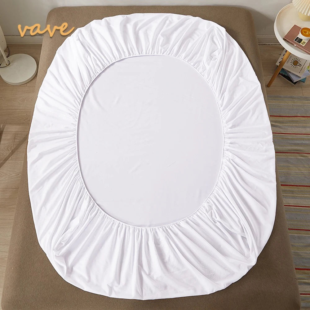 100% Cotton Fitted Sheet – Deep Pocket Elastic Non-Slip Mattress Cover for Twin Full Queen King (Fits Mattress Height up to 26 cm / 10 in)