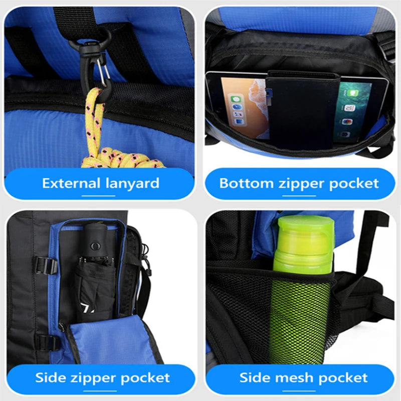 90L Waterproof Hiking & Camping Backpack — Large Capacity Trekking Rucksack for Travel (Unisex)