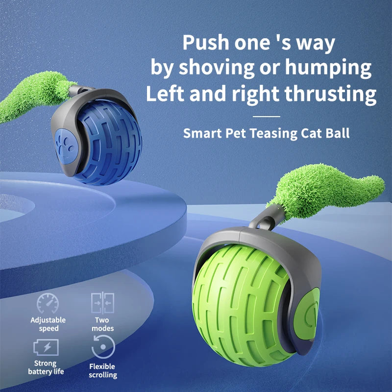 Interactive Automatic Rolling Ball Cat Toy — Battery-Powered Self-Playing Teaser for Kittens & Cats