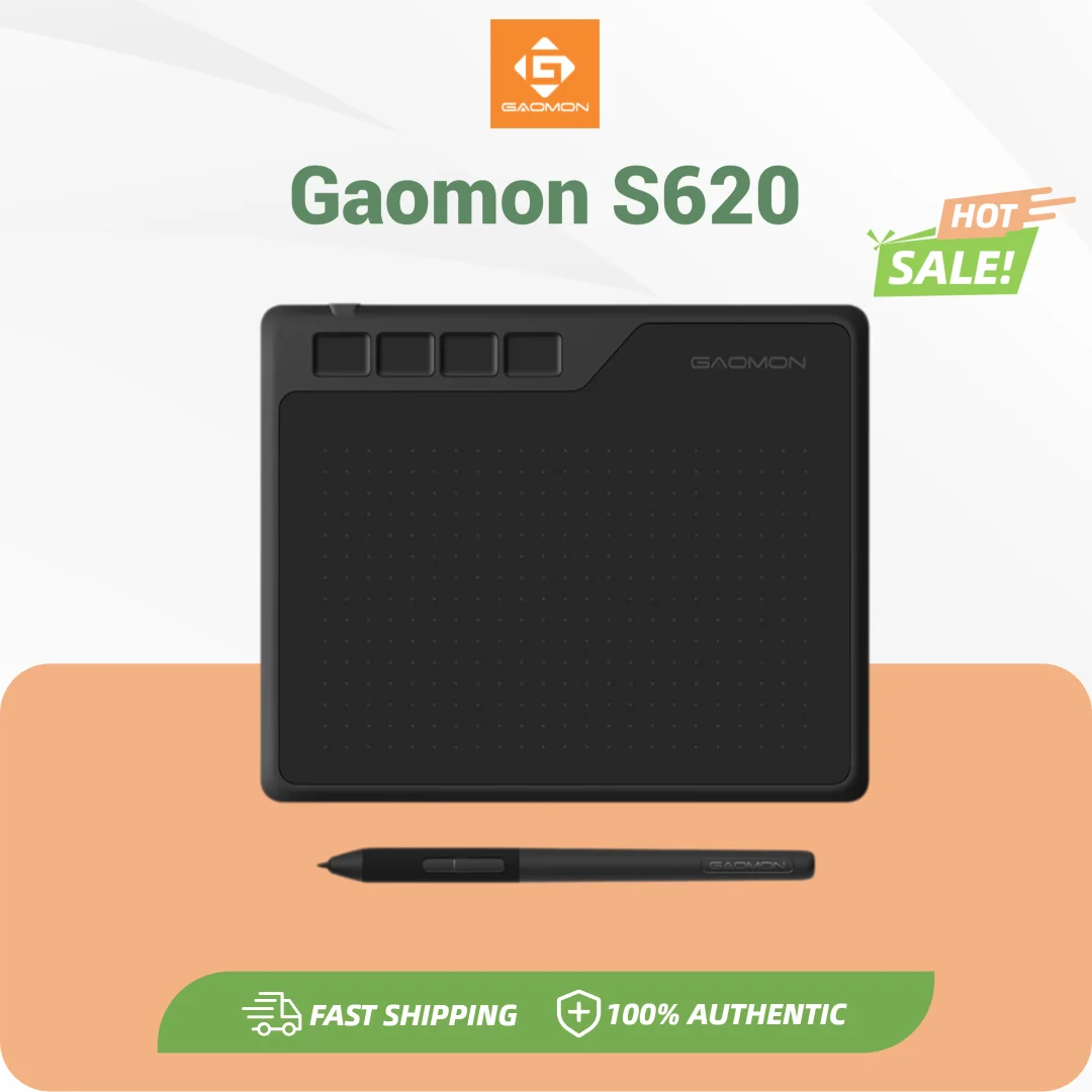 Portable Graphics Tablet 6.5 x 4 in (165 x 102 mm) - Battery-Free Pen, 8192 Pressure, USB & Android Compatible