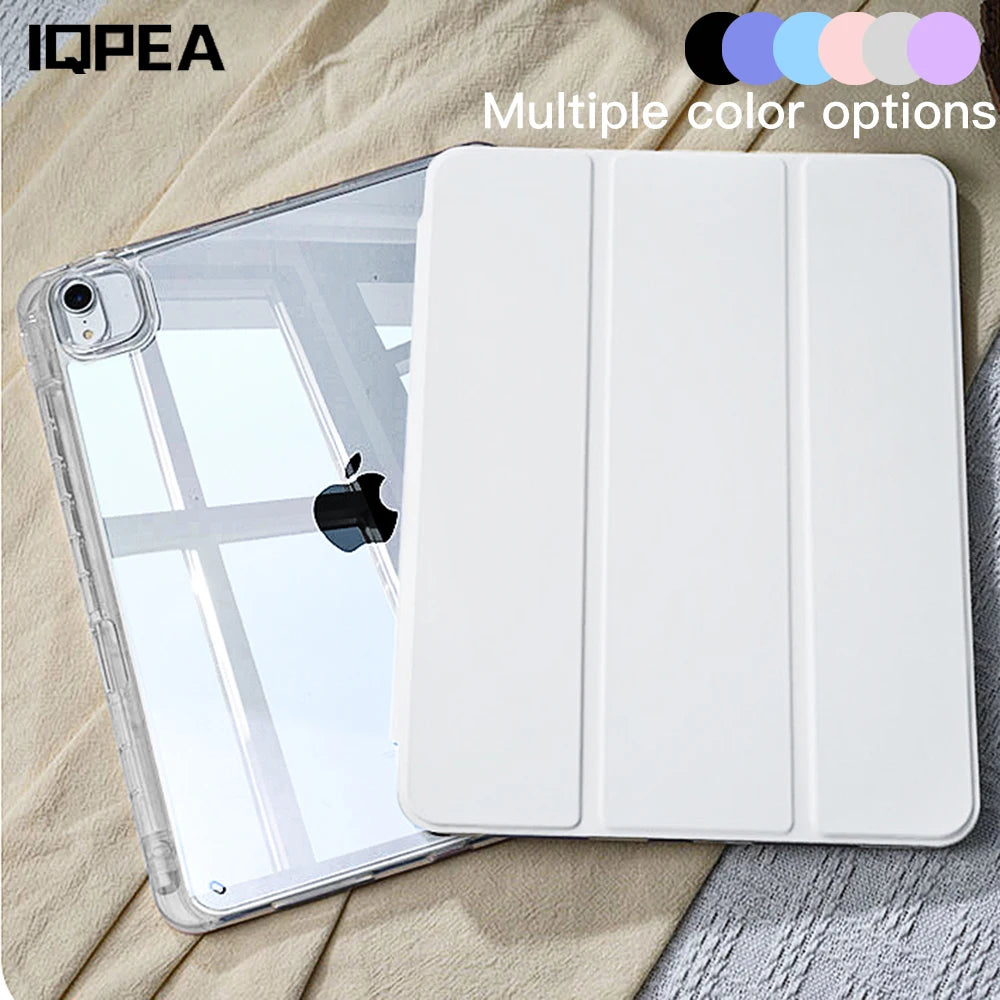 Universal iPad Case — Magnetic Detachable Cover & Shockproof Acrylic Shell with Stand for iPad Air 11, iPad Pro 11/12.9, iPad Mini, iPad 10.9/10.2