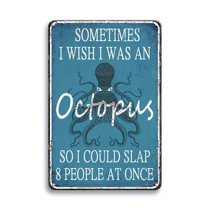 Funny Restroom Metal Tin Sign - Sarcastic Bathroom Wall Decor (12x8 in / 30x20 cm, 16x12 in / 40x30 cm)