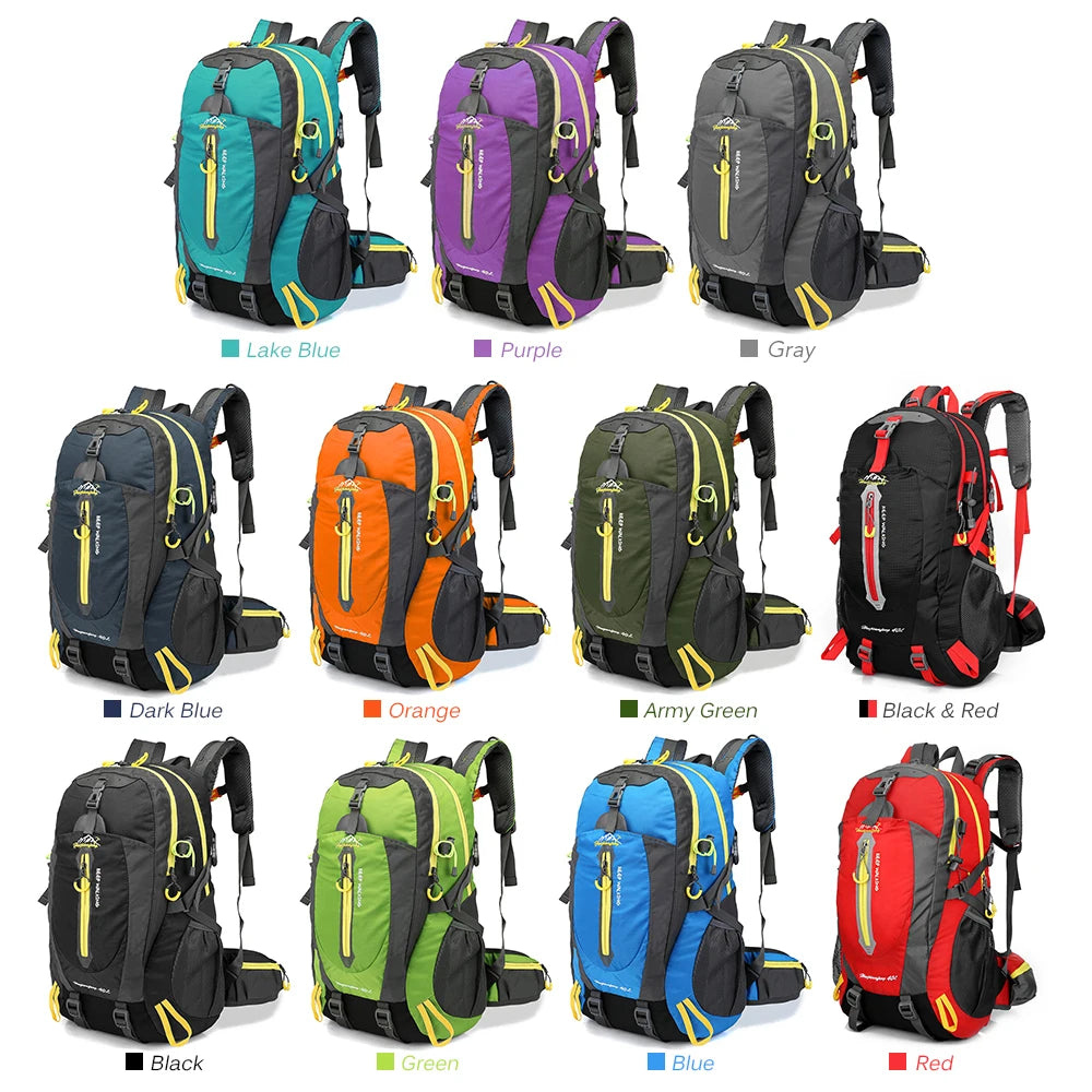 40L Water-Resistant Travel Backpack - Lightweight Hiking & Camping Daypack for Men and Women