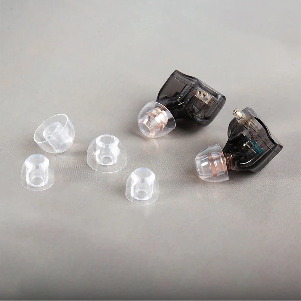 Transparent Liquid Silicone Ear Tips — Soft Noise-Isolating Earbuds Eartips for Earphones