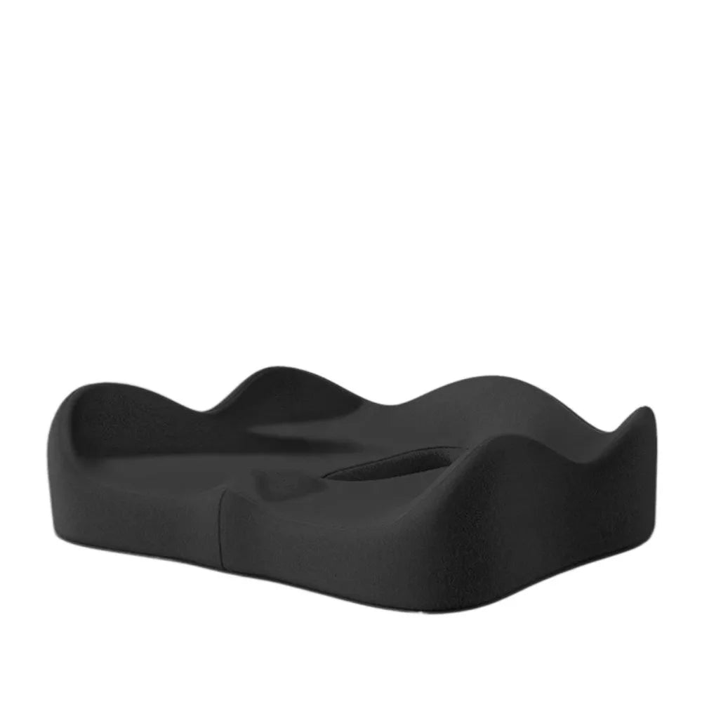 Ergonomic Memory Foam Coccyx Tailbone Cushion for Office Chair & Car, Curved Lumbar Seat Pad (15.75 x 13.39 x 3.15 in / 40 x 34 x 8 cm)