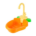 Automatic Bird Bath with Shower Faucet – Battery-Powered Parrot & Small Pet Bathtub, 13.4 x 9.1 x 10.6 in (34 x 23 x 27 cm)