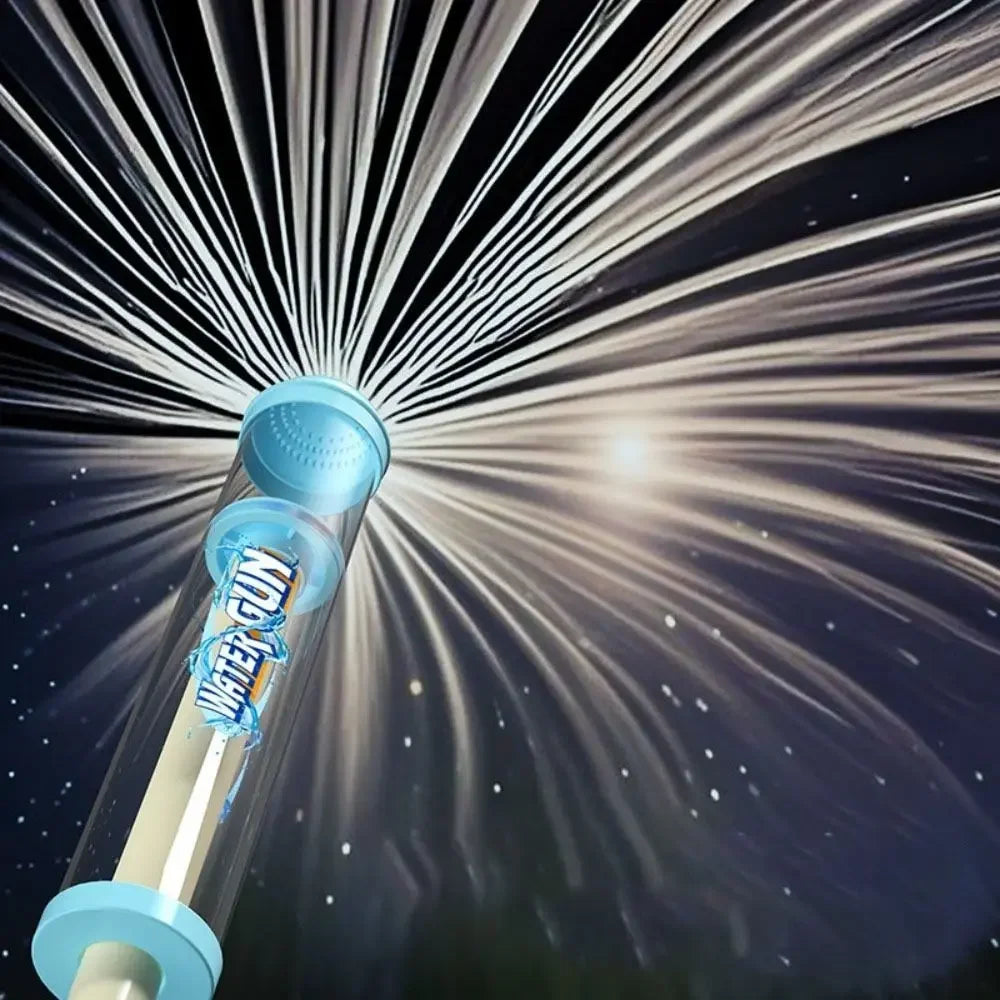 Pusher-Style Water Jet Spray Toy Firework Splash Pool Sprinkler for Kids (Yellow/Blue/Purple/Pink)