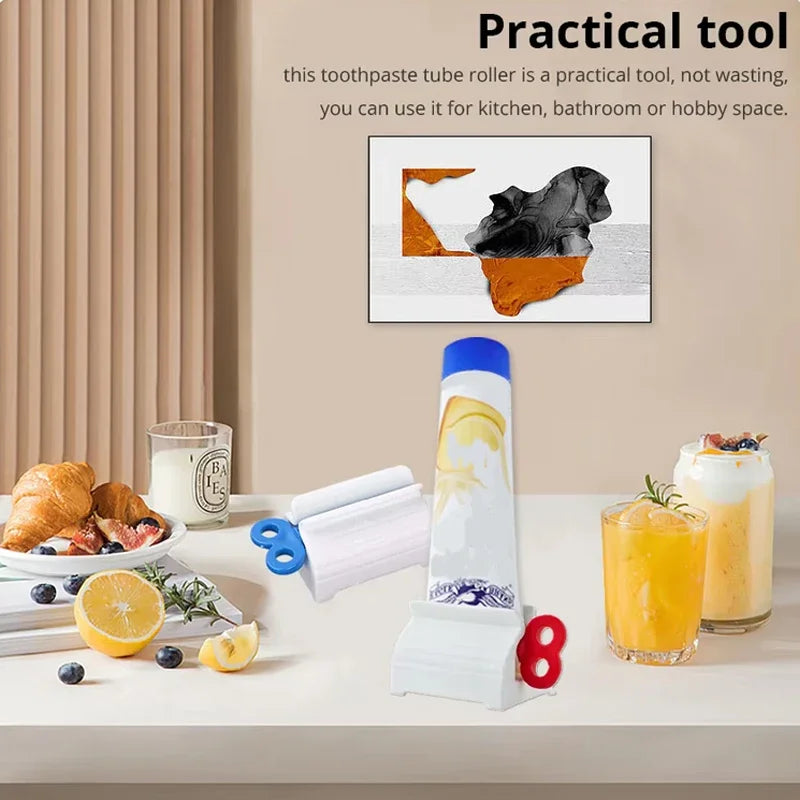 Toothpaste Tube Squeezer – Easy Roller Dispenser for Waste-Free Bathroom Use
