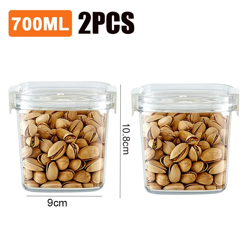 Airtight Vacuum-Seal Food Storage Canister – 460ml / 700ml / 1300ml / 1800ml (15.5–60.9 fl oz) for Coffee, Tea & Cereal