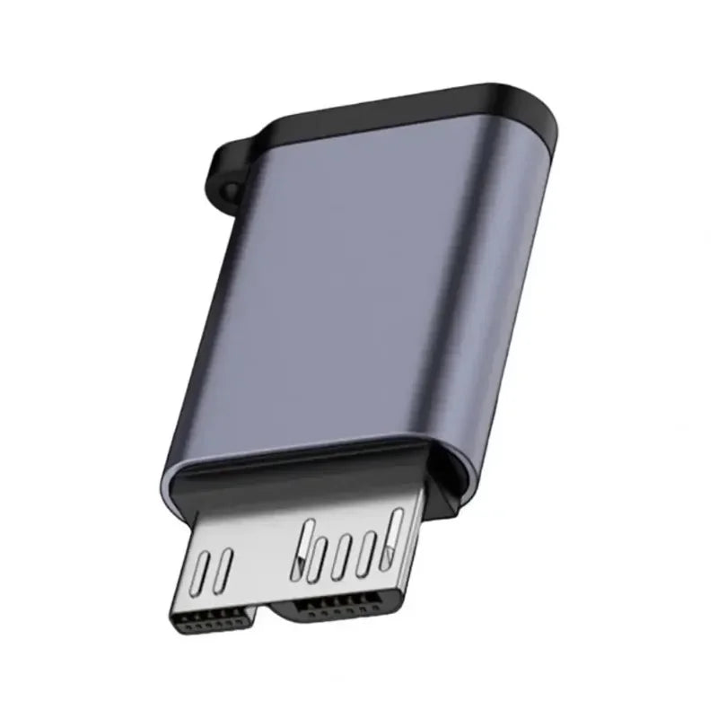 USB 3.0 Micro-B Male to USB-C Female Adapter — Type-C HDD Cable Converter, 10 Gbps High-Speed