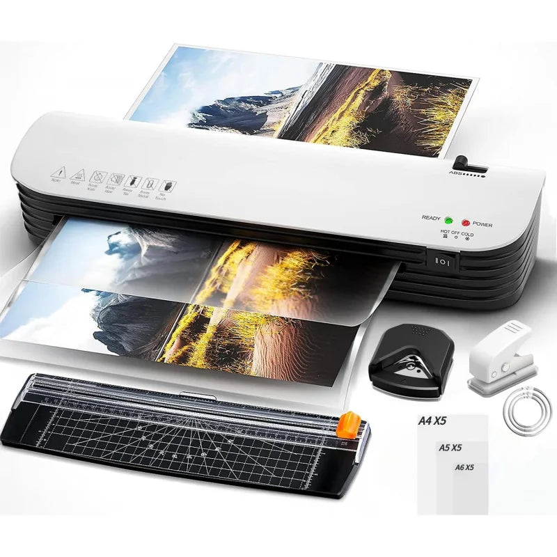 A4 Narrow-Body Hot & Cold Laminator – Photo & Document Laminating Machine, 320mm (12.6 in) Max Width