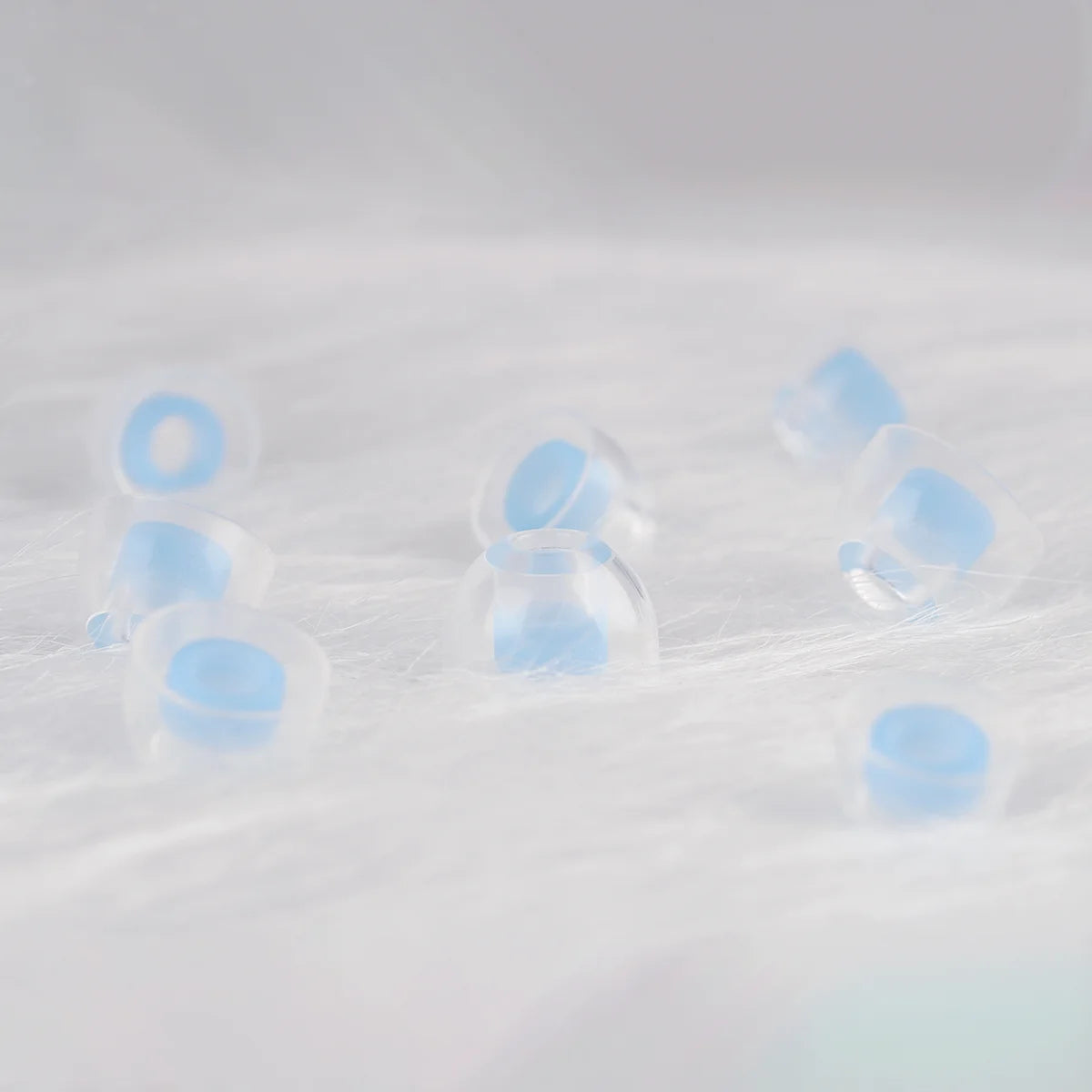 Liquid Silicone Ear Tips - Noise-Isolating Reusable Earbud Eartips, Soft Skin-Friendly Ear Caps (SS/S/M/L) Universal Fit