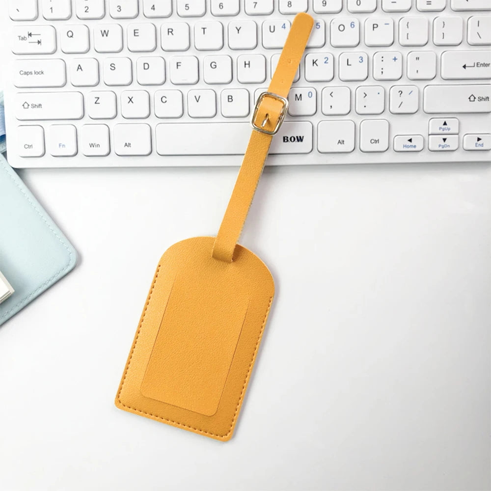 Personalized Initial Luggage Tag Custom PU Monogram Suitcase Name Tag